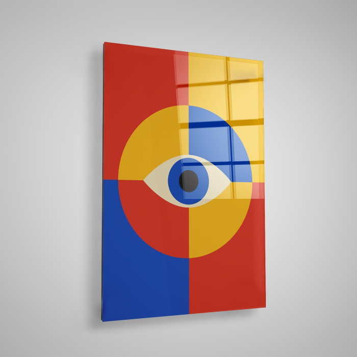 Wallity Cuadro Decorativo de Vidrio Templado Multicolor 70 x 100 cm